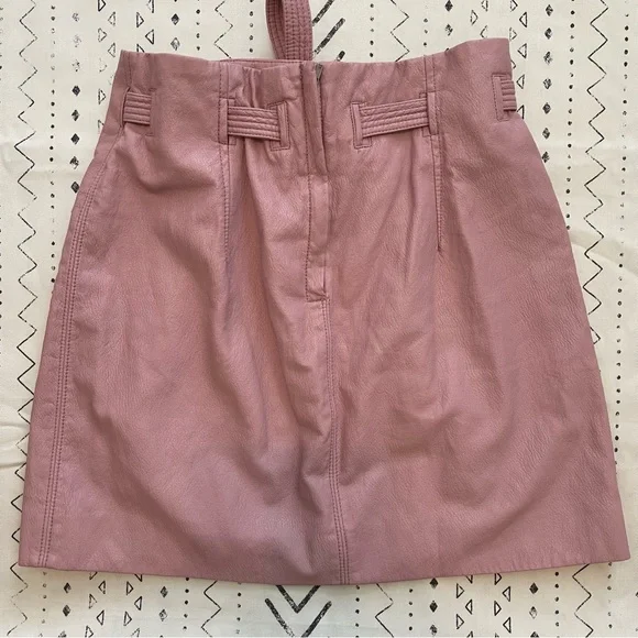Free People Payton Paperbag Faux Leather Skirt - Picture 5 of 7